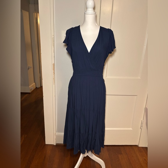 Knox Rose Navy Blue Midi Dress - Picture 1 of 9